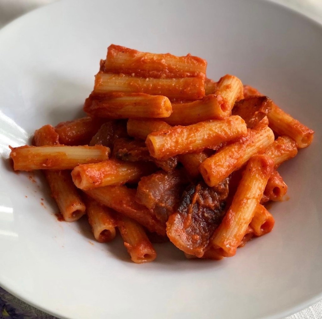 煙燻豬頰番茄義大麵/ Pasta all’amatriciana